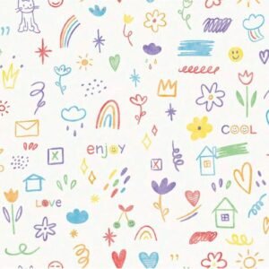 Crayon Doodle — Kids Standard Wallpaper Dubai