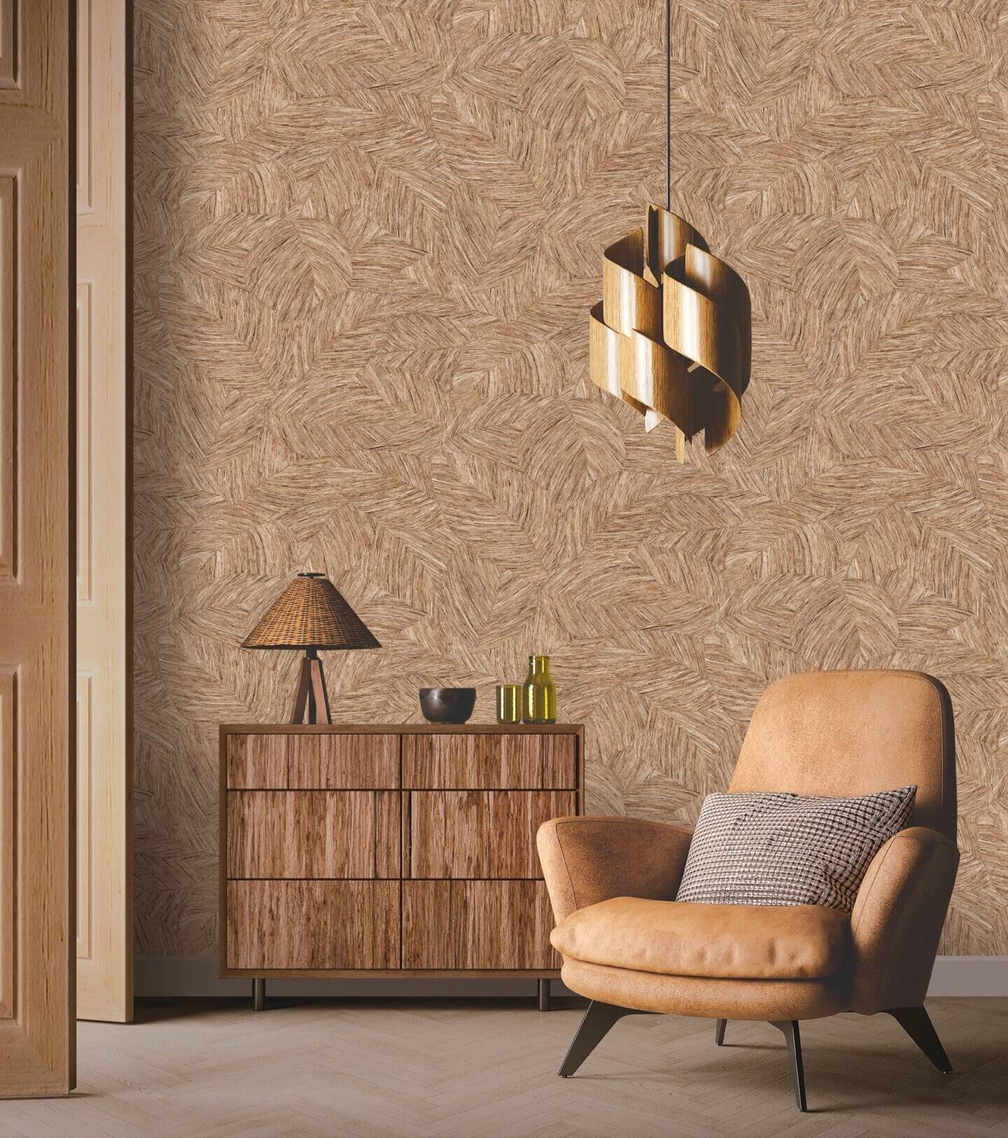 Straw Mosaic — Plain & Textured Wallpaper Dubai