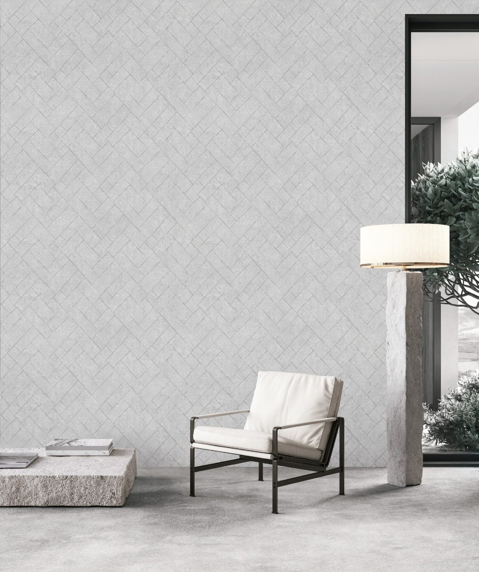 Grey Rhythm — Plain & Textured Wallpaper Dubai