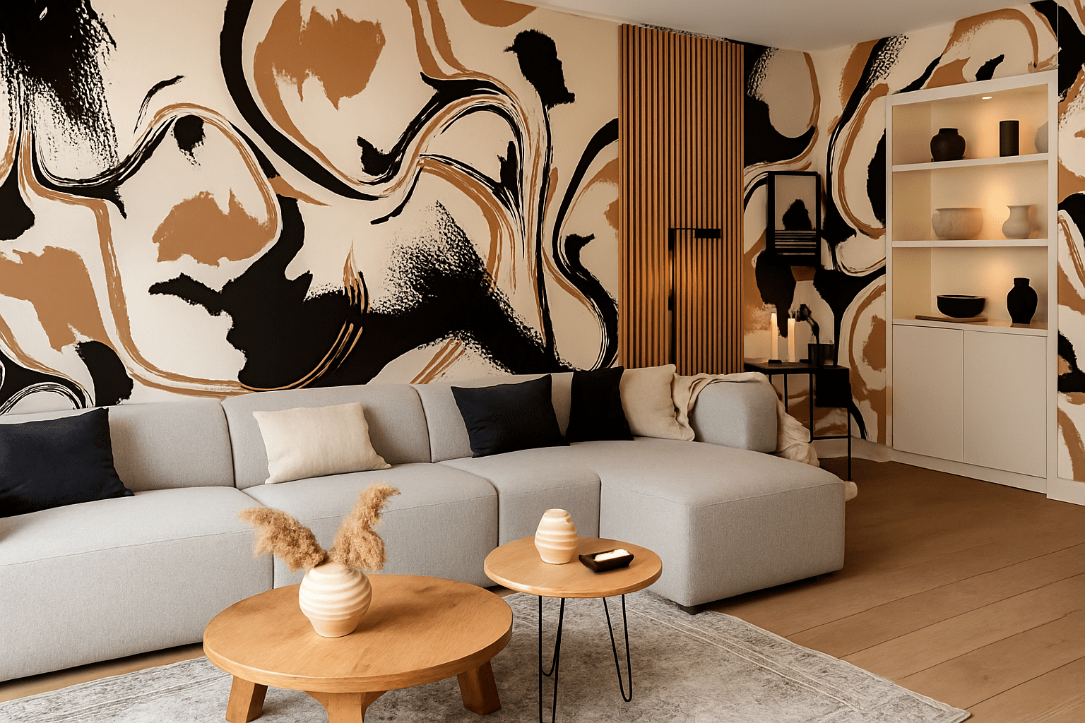 Abstract Brushstrokes — Modern Wallpaper Dubai