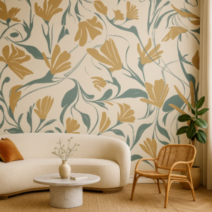 Abstract Marigold — Modern Wallpaper Dubai