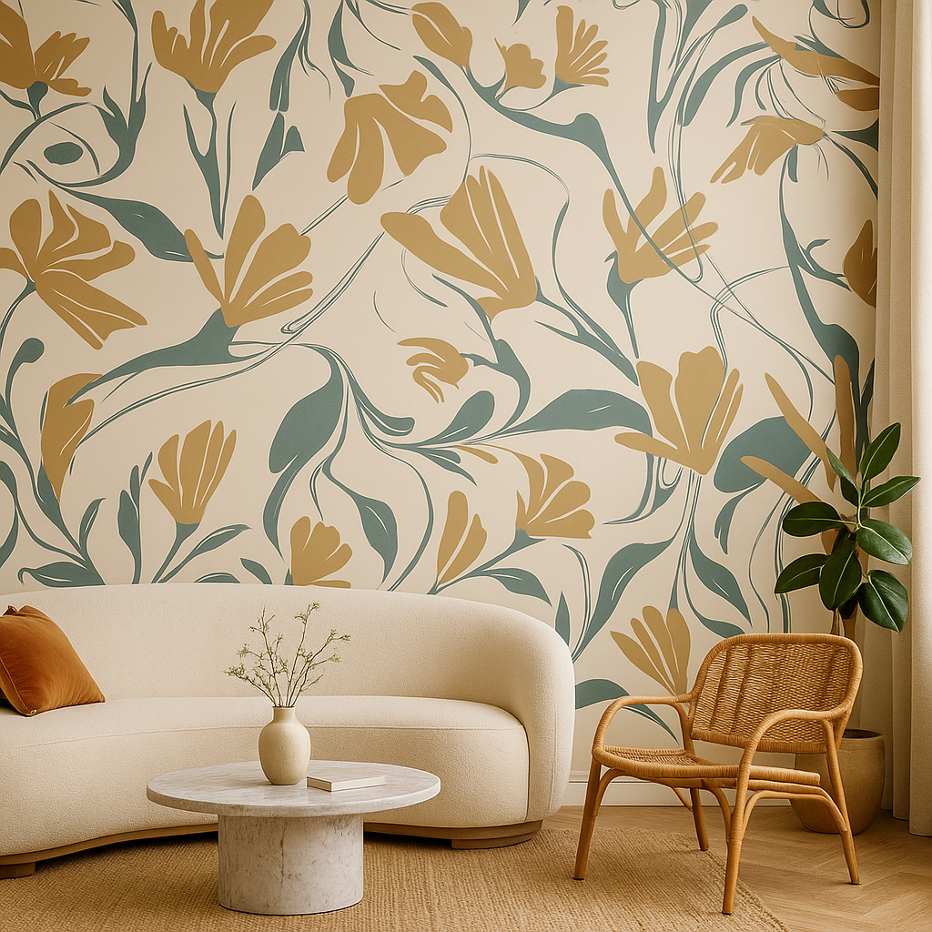 Abstract Marigold — Modern Wallpaper Dubai