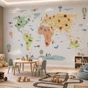 Aerial Odyssey — Luxury Kids Wallpaper Dubai