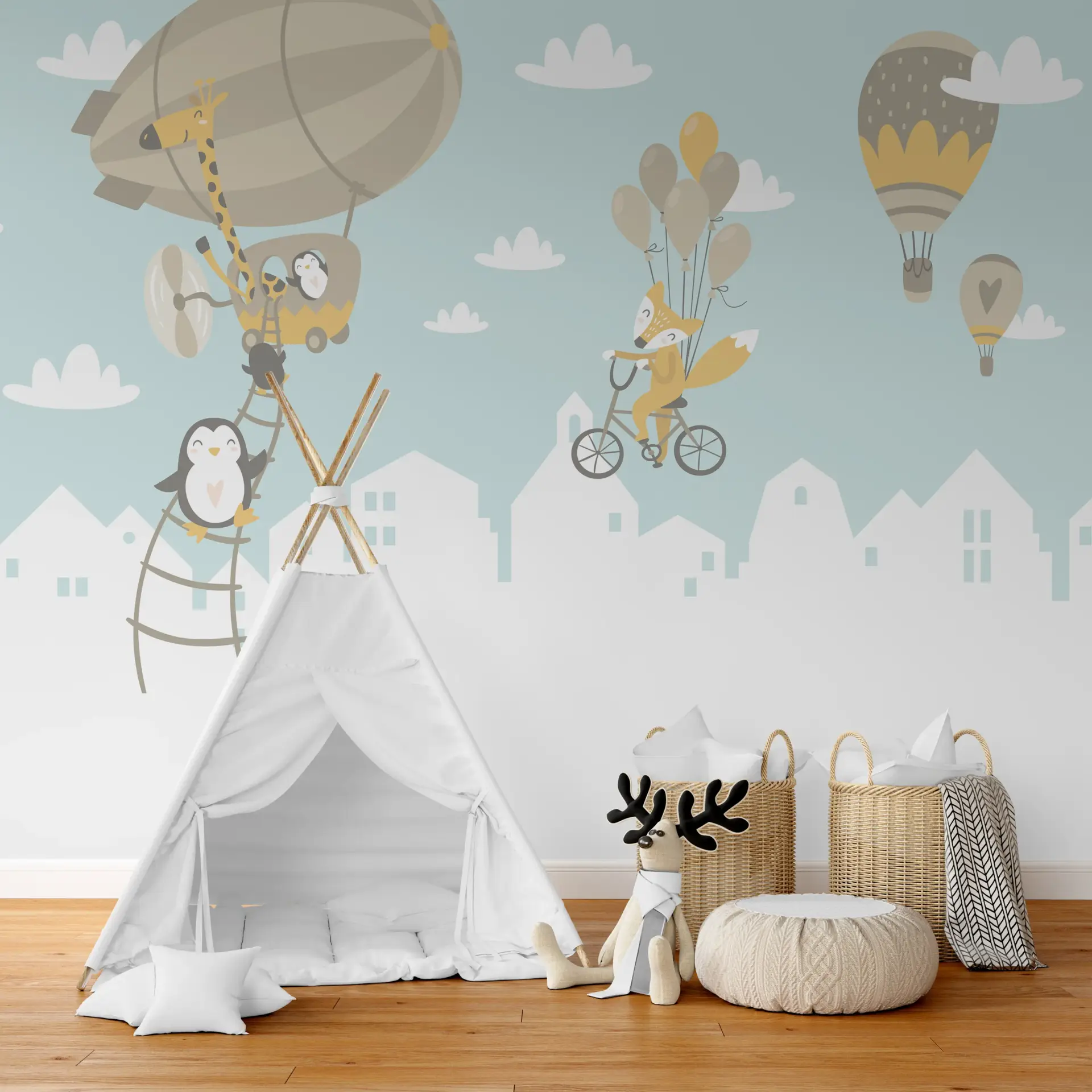 Airship Frolic — Luxury Kids Wallpaper Dubai - Image 3