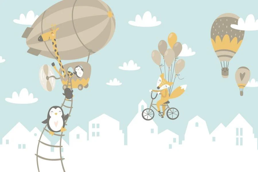 Airship Frolic — Luxury Kids Wallpaper Dubai - Image 2