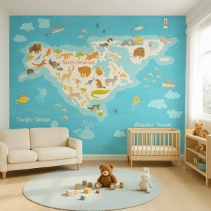 Animal Atlas — Luxury Kids Wallpaper Dubai