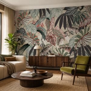 Aralia Tapestry — Luxury Floral Wallpaper Dubai