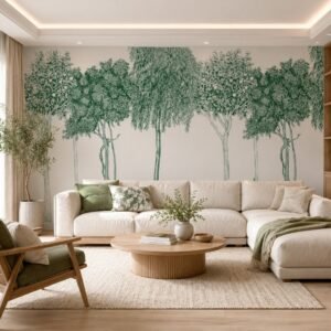 Arbor Tableau — Luxury Floral Wallpaper Dubai