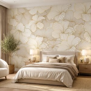 Auric Bloom — Luxury Floral Wallpaper Dubai