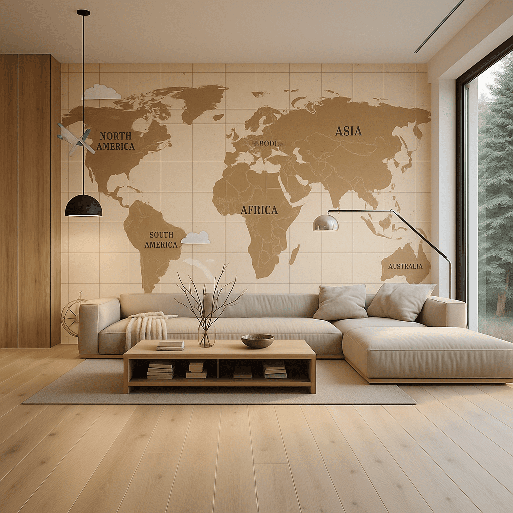Aviator's Dream — Map & Mural Wallpaper Dubai - Image 3