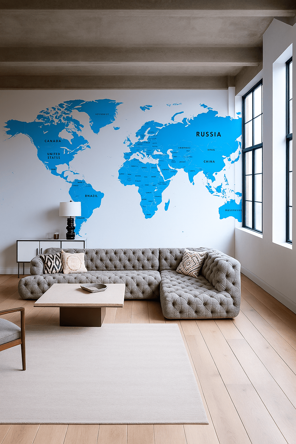 Azure Planet — Map & Mural Wallpaper Dubai