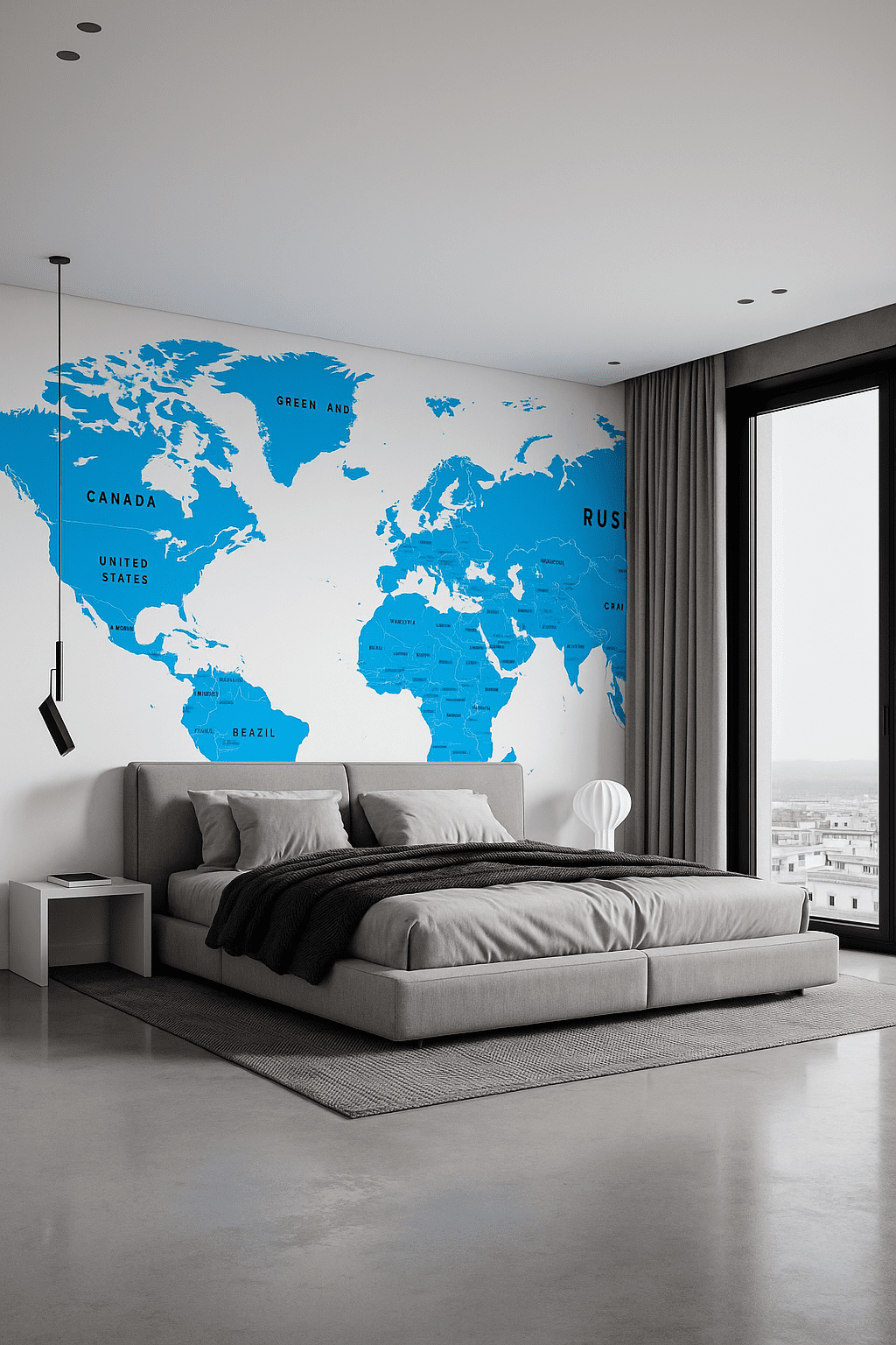 Azure Planet — Map & Mural Wallpaper Dubai - Image 2