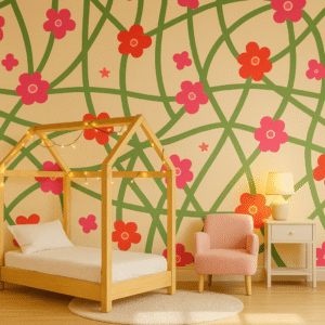 Blooming Lattice — Plain & Textured Wallpaper Dubai
