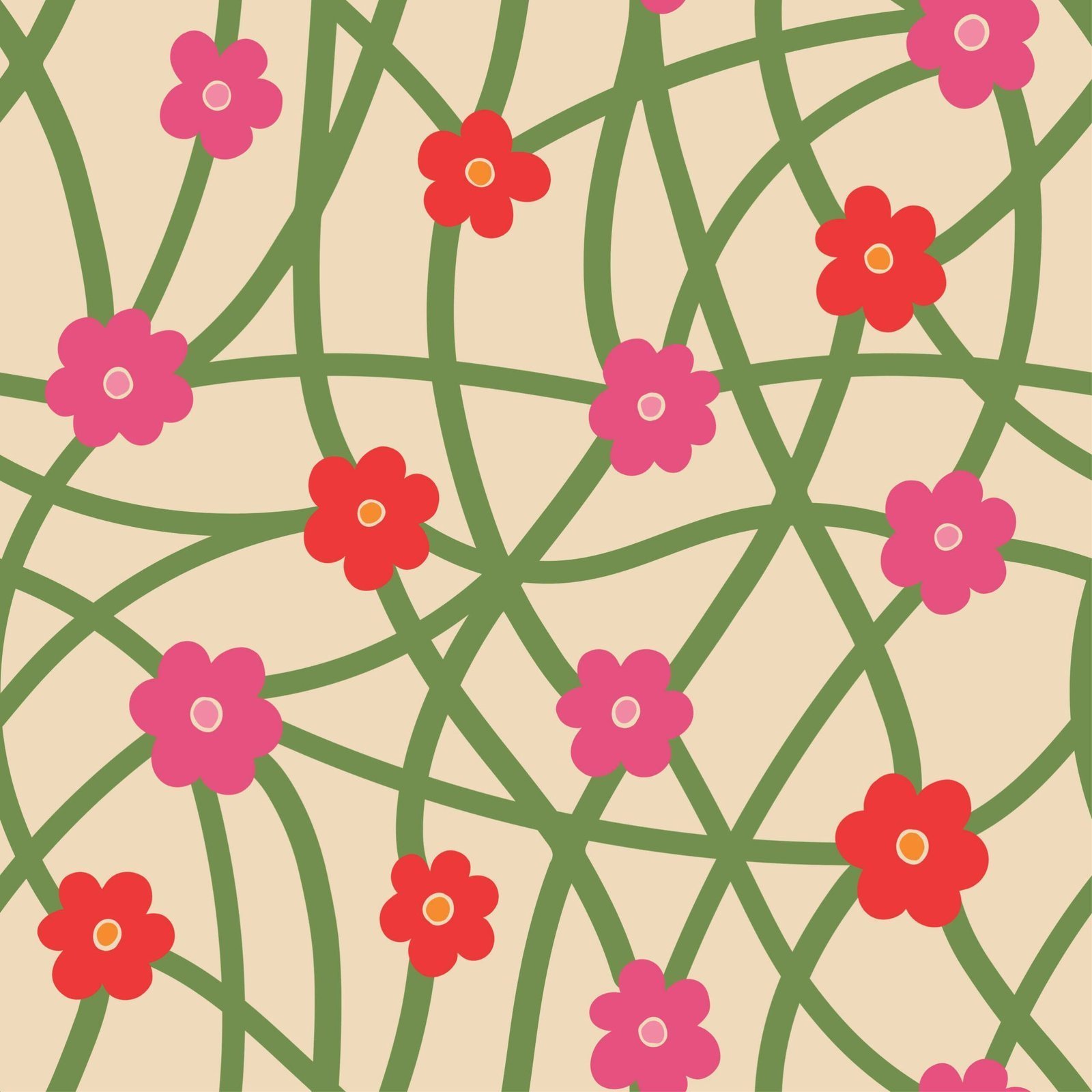 Blooming Lattice — Plain & Textured Wallpaper Dubai - Image 2