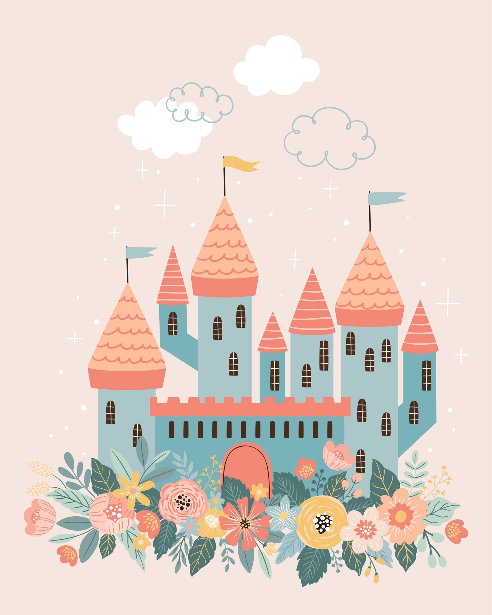 Blossom Castle — Luxury Kids Wallpaper Dubai - Image 2