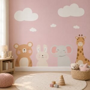 Blush Caravan — Luxury Kids Wallpaper Dubai