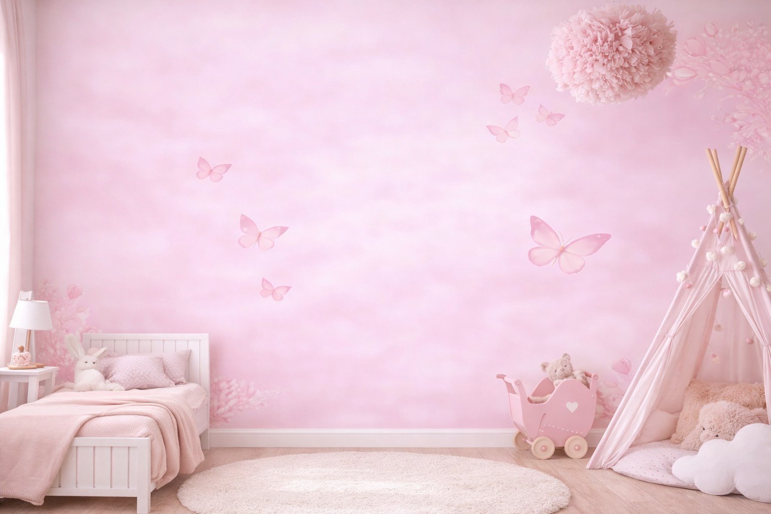 Blush Flutter — Luxury Kids Wallpaper Dubai