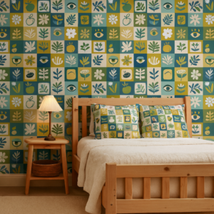 Botanical Patchwork — Luxury Floral Wallpaper Dubai