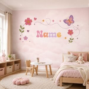 Butterfly Crest — Luxury Kids Wallpaper Dubai