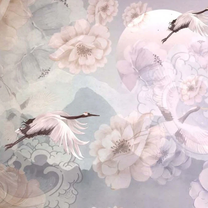 Celestial Cranes — Heritage Wallpaper Dubai - Image 2