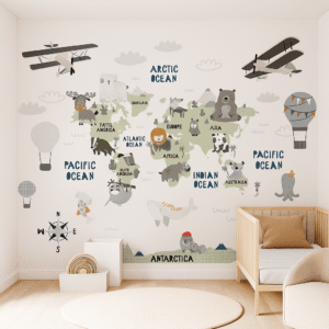 WildMap Nursery — Luxury Kids Wallpaper Dubai