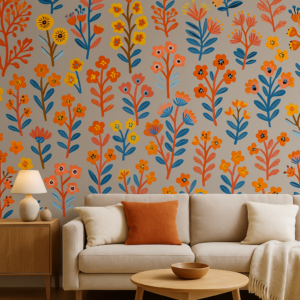 Cheerful Meadow — Luxury Floral Wallpaper Dubai