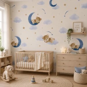Cloud Bears — Luxury Kids Wallpaper Dubai