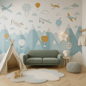 Cloud Cruiser — Luxury Kids Wallpaper Dubai