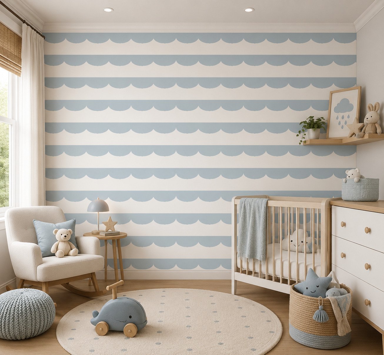 Cloud Valance — Luxury Kids Wallpaper Dubai