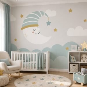 Cloudcap Drift — Luxury Kids Wallpaper Dubai