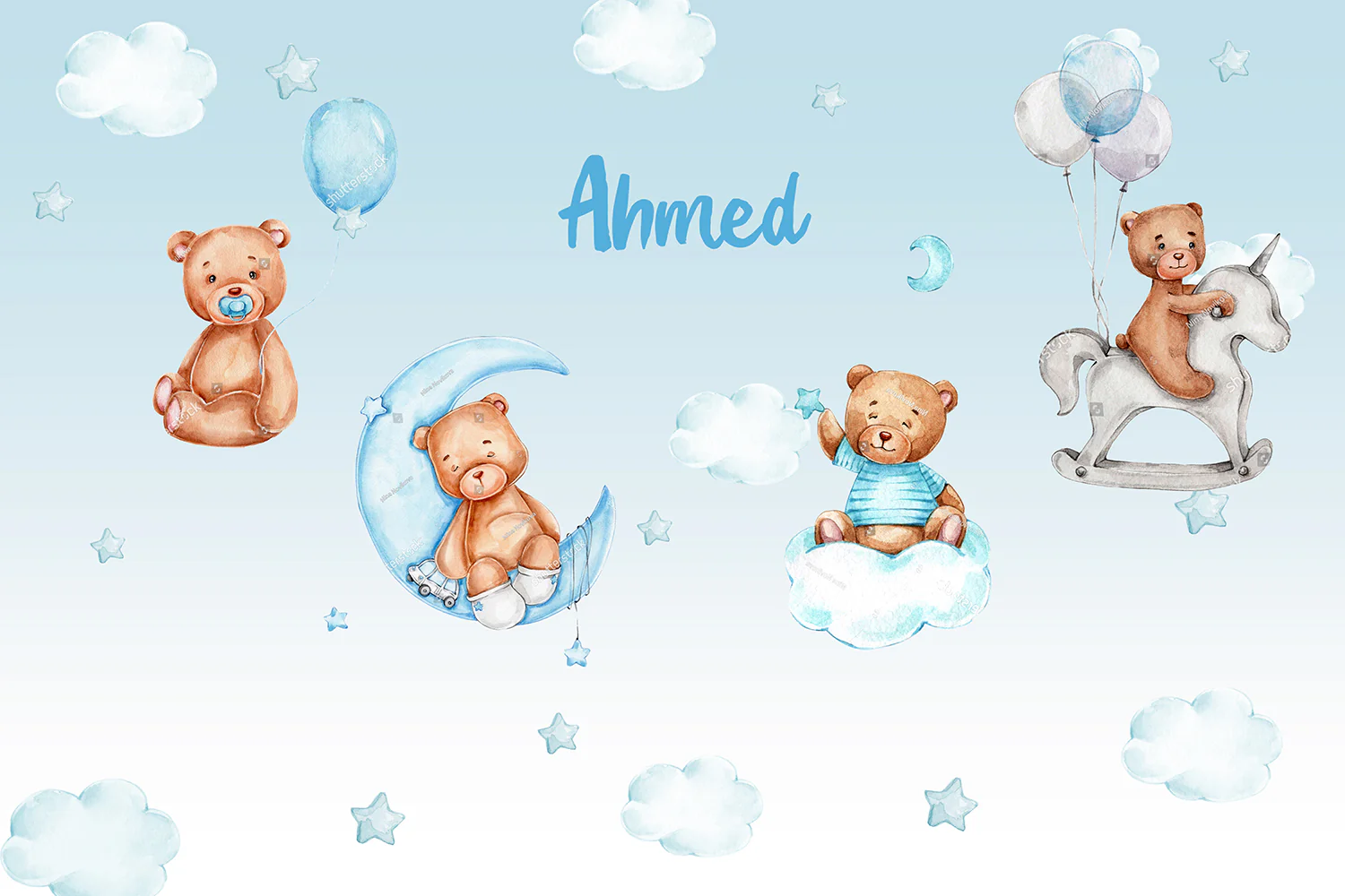 Cloudtop Teddies — Luxury Kids Wallpaper Dubai - Image 2
