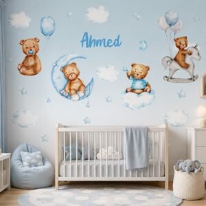 Cloudtop Teddies — Luxury Kids Wallpaper Dubai