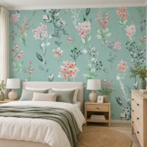 Coral Daydream — Luxury Floral Wallpaper Dubai