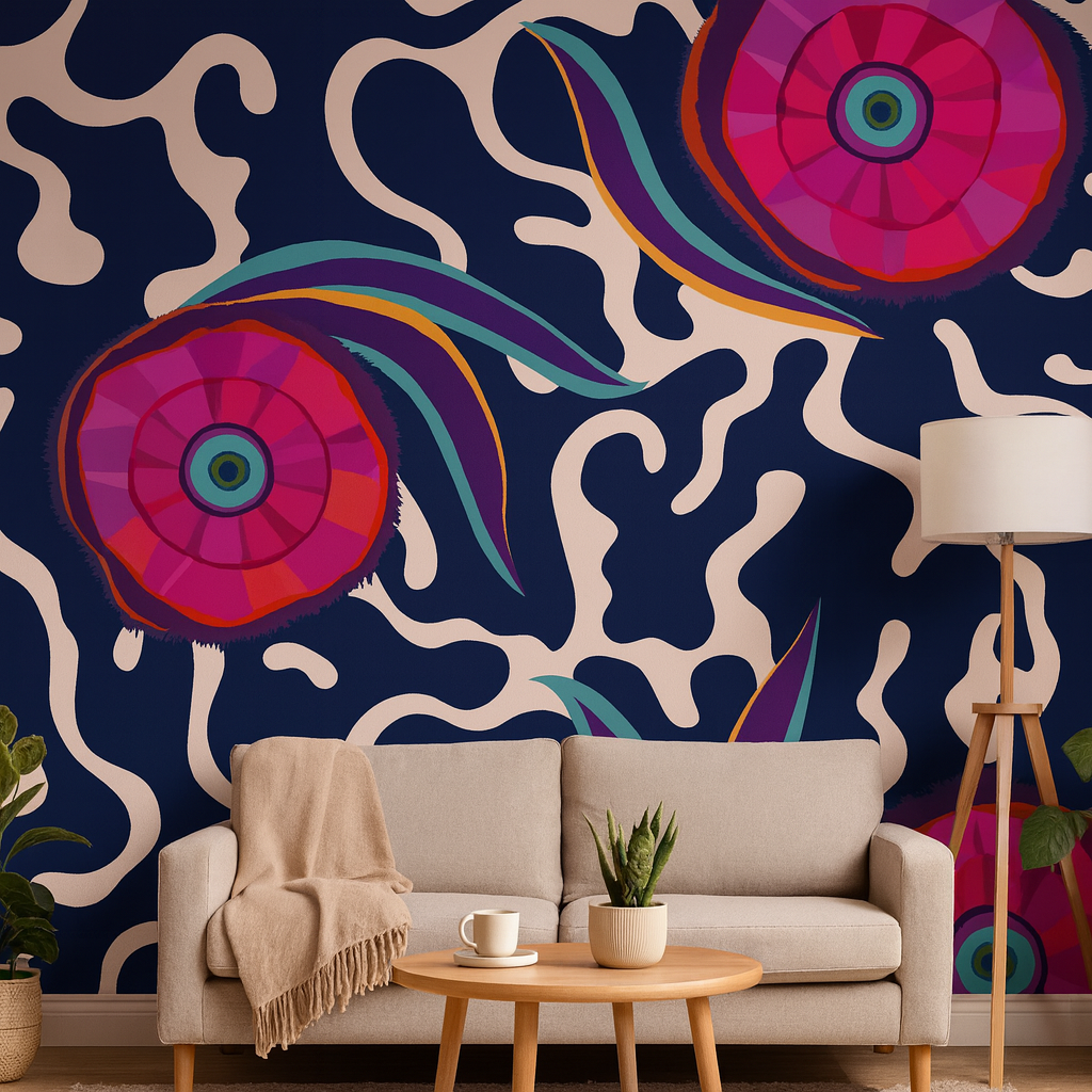 Cosmic Coral — Plain & Textured Wallpaper Dubai