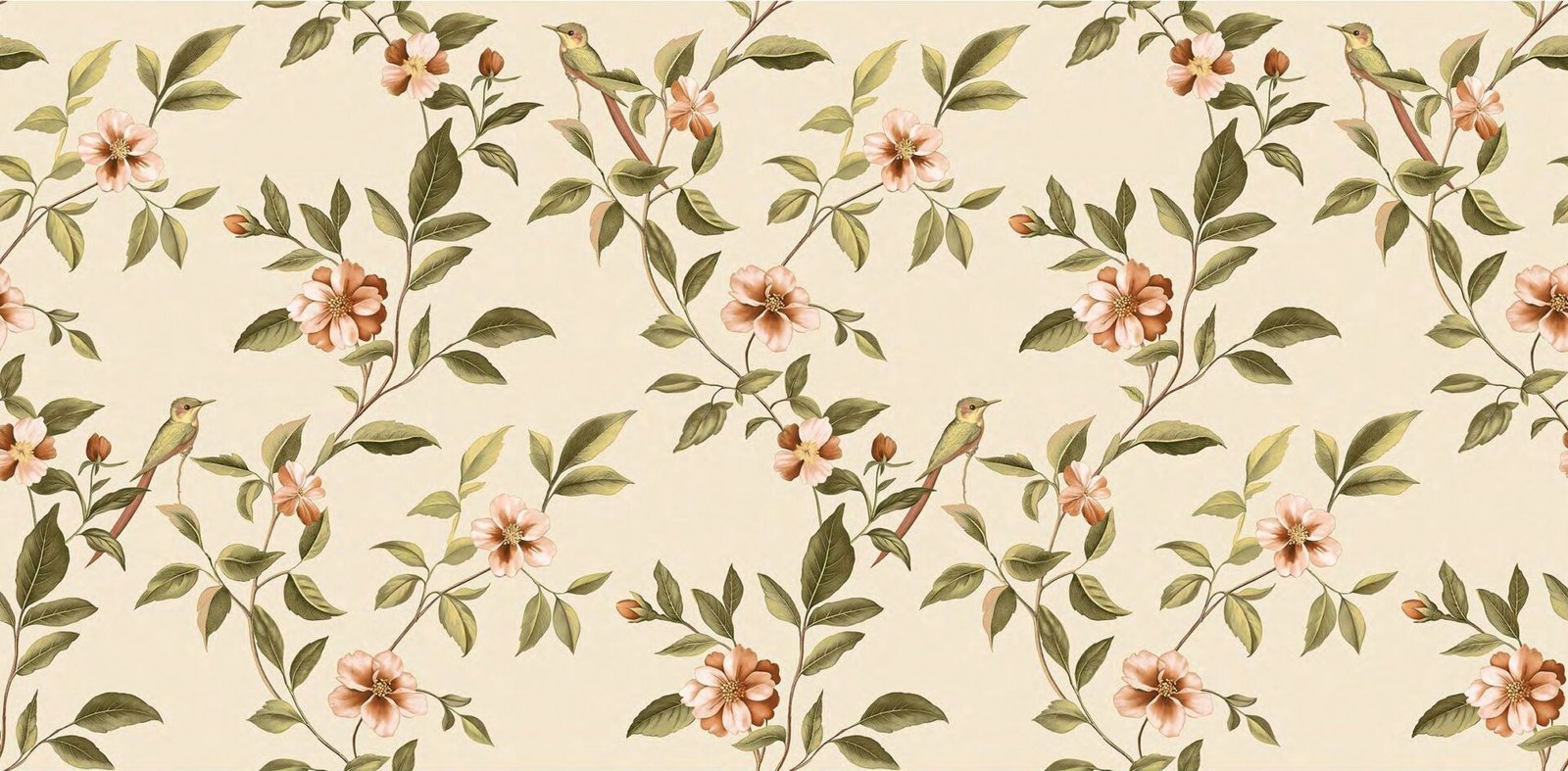 Blossom Aviary — Floral Wallpaper Dubai