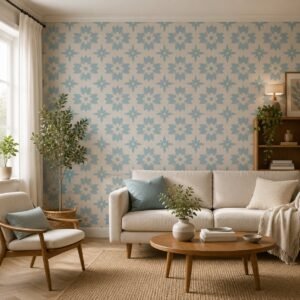 Delft Petals — Luxury Floral Wallpaper Dubai
