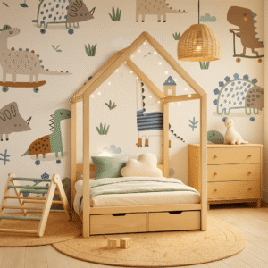 Dinos On Wheels — Luxury Kids Wallpaper Dubai