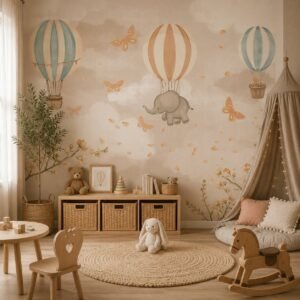 Elephant Drift — Luxury Kids Wallpaper Dubai