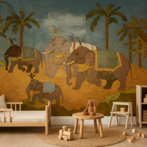 Elephant Odyssey — Luxury Kids Wallpaper Dubai