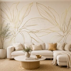 Filigree Foliage — Luxury Floral Wallpaper Dubai