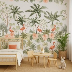 Flamingo Grove — Luxury Kids Wallpaper Dubai