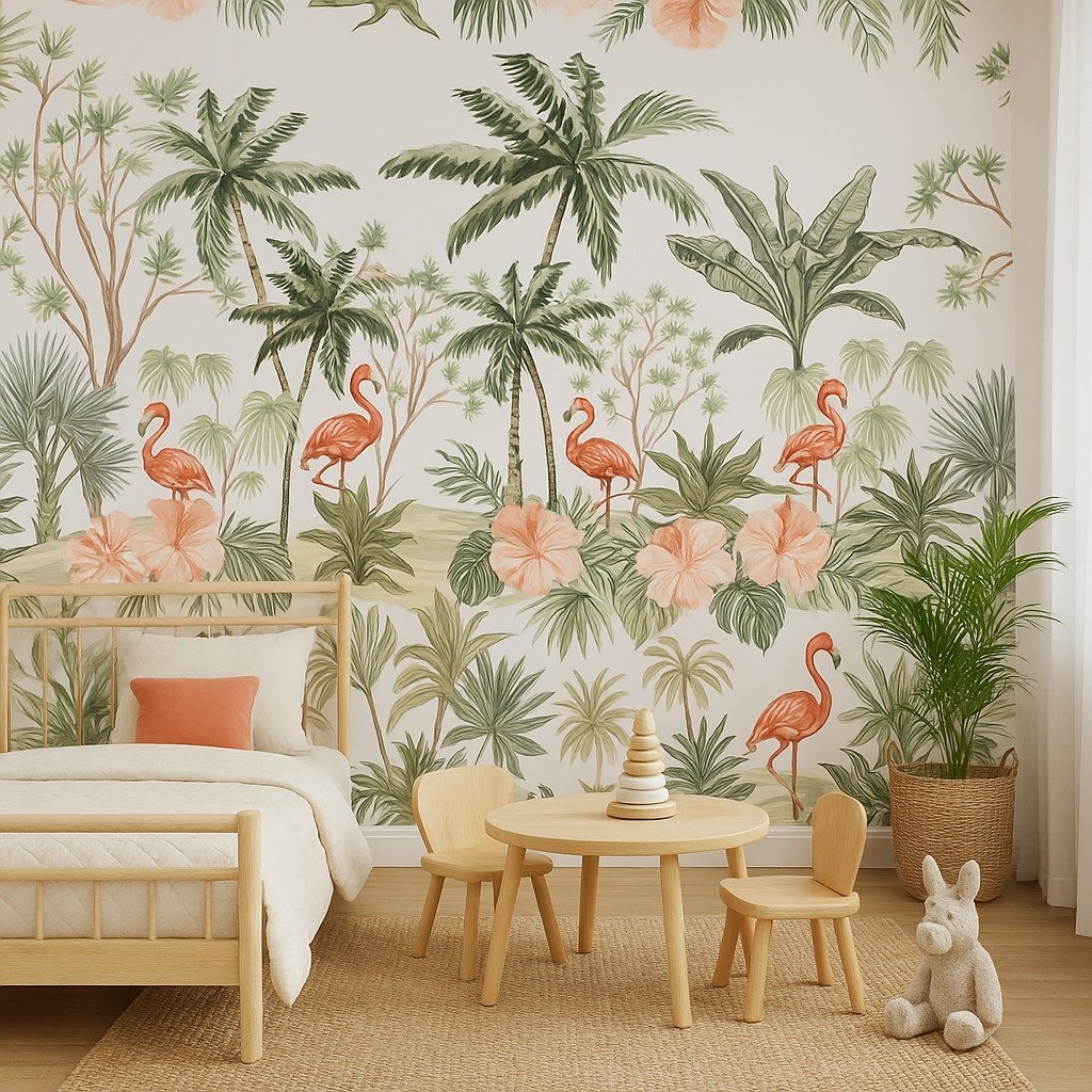 Flamingo Grove — Luxury Kids Wallpaper Dubai