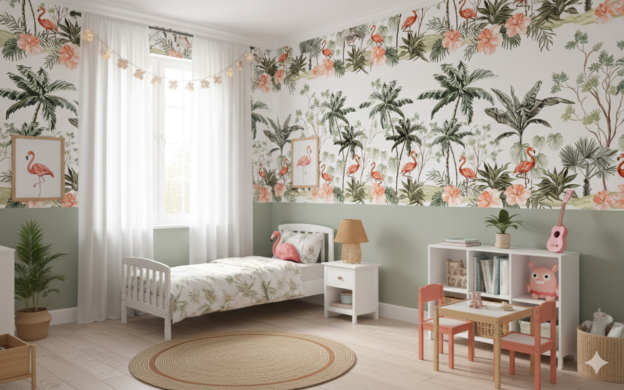 Flamingo Grove — Luxury Kids Wallpaper Dubai - Image 3