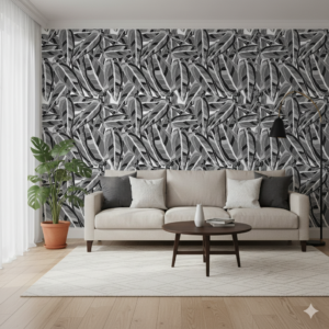 Foliage Noir — Plain & Textured Wallpaper Dubai