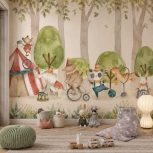 Forest Fanfare — Luxury Kids Wallpaper Dubai