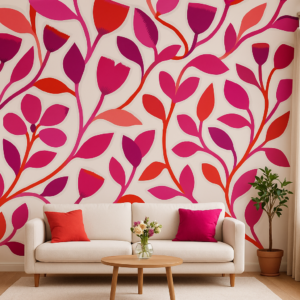 Fuchsia & Coral — Modern Wallpaper Dubai