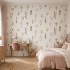 Garden Sprig — Luxury Floral Wallpaper Dubai