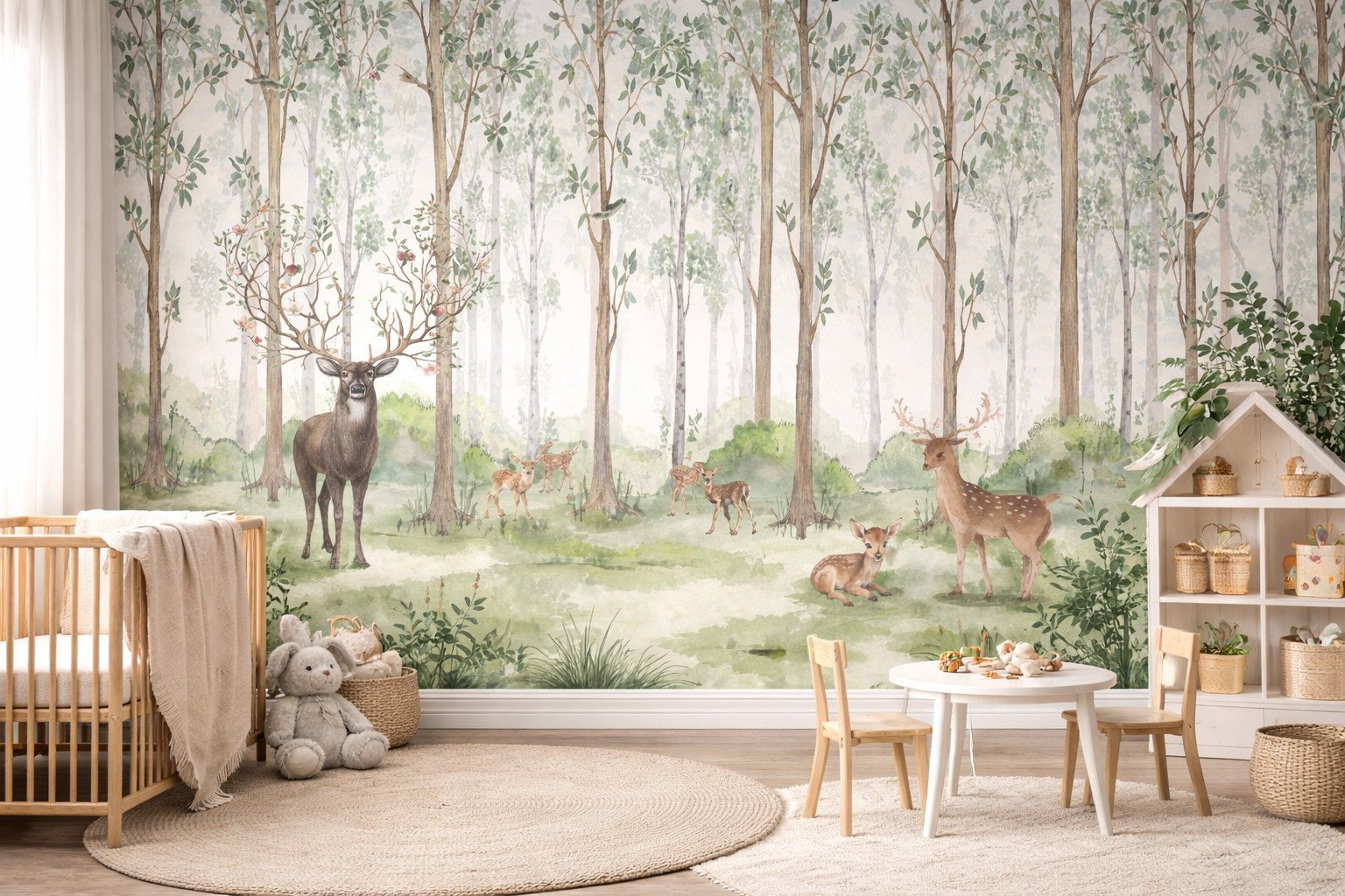 Gentle Forest — Luxury Kids Wallpaper Dubai
