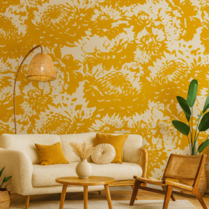 Golden Dahlia — Modern Wallpaper Dubai