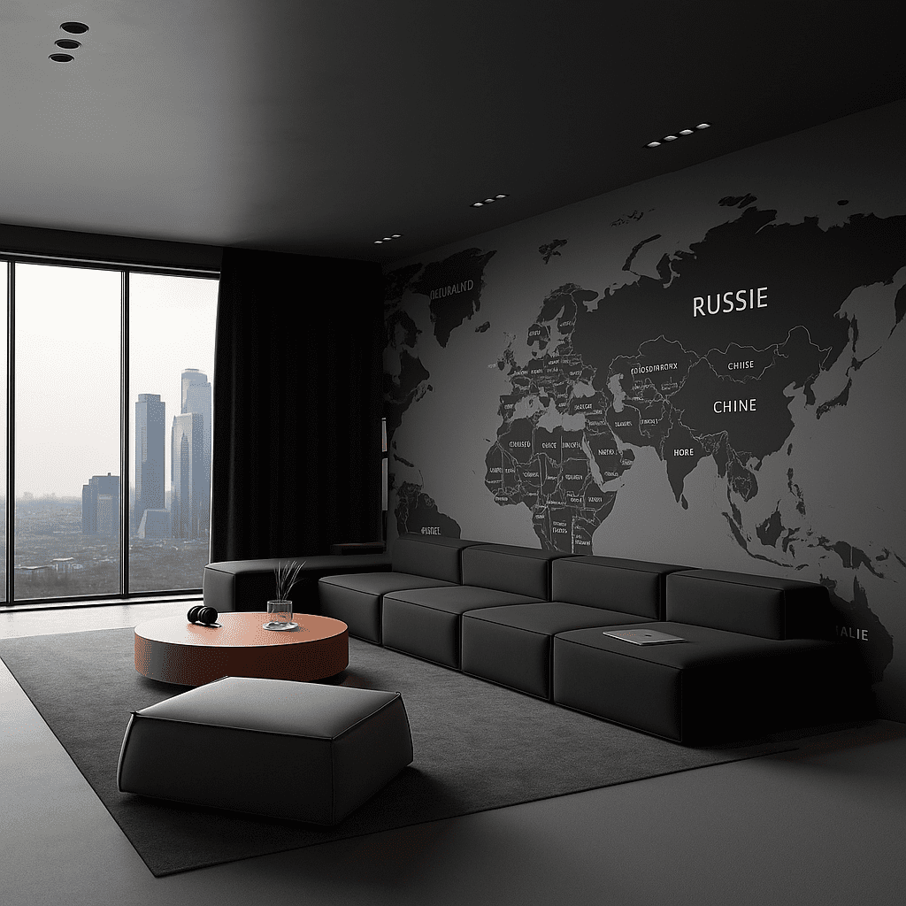 Greyscale Map — Map & Mural Wallpaper Dubai - Image 3